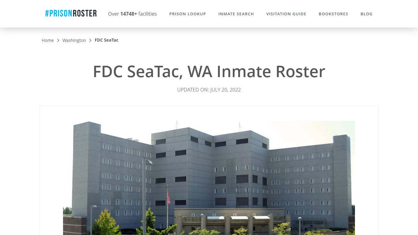 FDC SeaTac, WA Inmate Roster